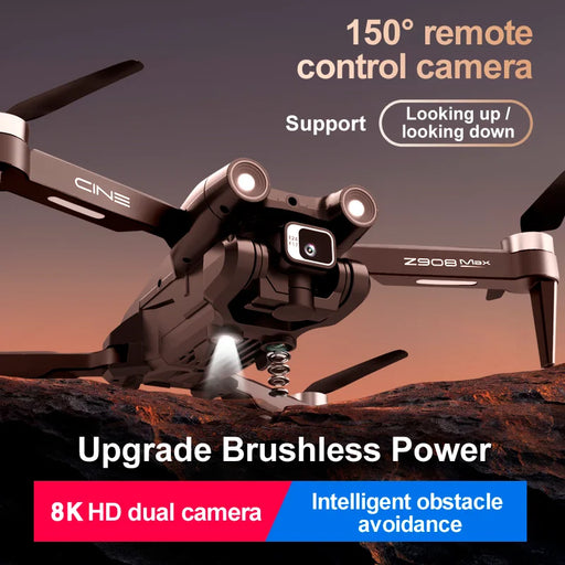 Z908Pro Max Drone Brushless Motor 8K HD Camera Professional GPS WIFI Obstacle Avoidance Folding Quadcopter Child Toys NEW