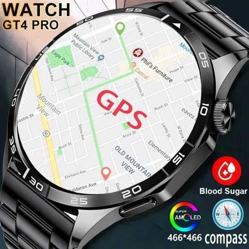 For Huawei 2023 New GPS Watch GT4 Smart Watch Men'S 466 * 466 HD Screen Bluetooth Call NFC IP68 Waterproof Heart Rate Smartwatch
