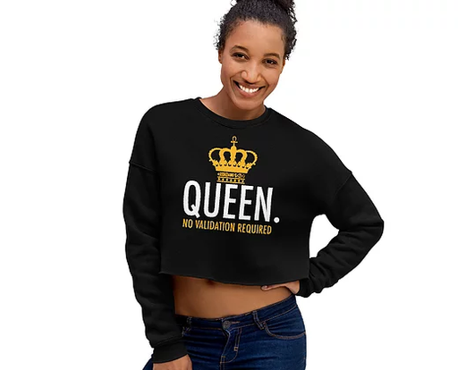 Queen Crop Sweatshirt - ThePlugg.co
