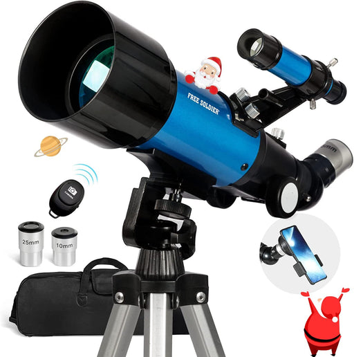 Telescope for Astronomy Beginners - 70Mm Aperture and 400Mm Focal Length Professional Refractor Telescope with Remote 
